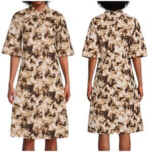 Samsoe Samsoe NWT Demi Dress in Camo Clay Short Sleeve Button Front Size M
